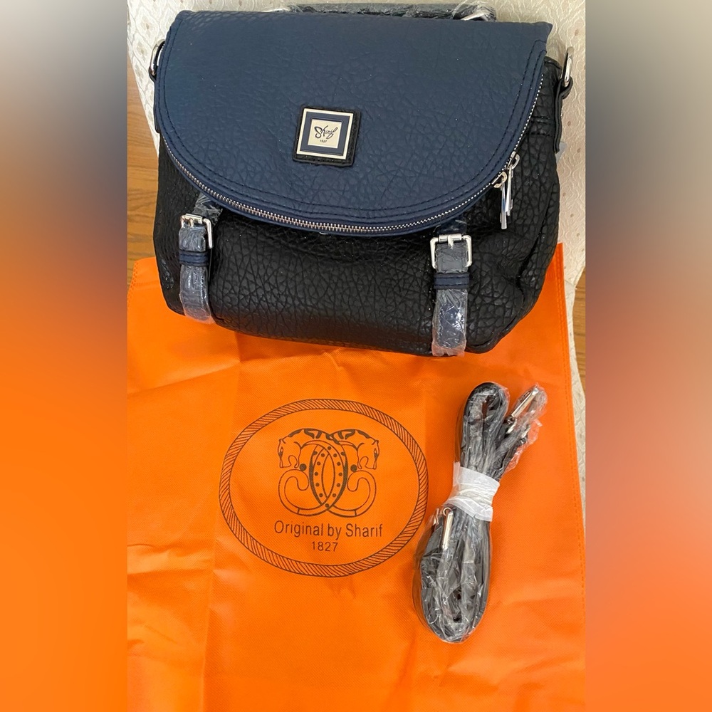 NEW Women's Two-Tone Black & Navy Crossbody Bag